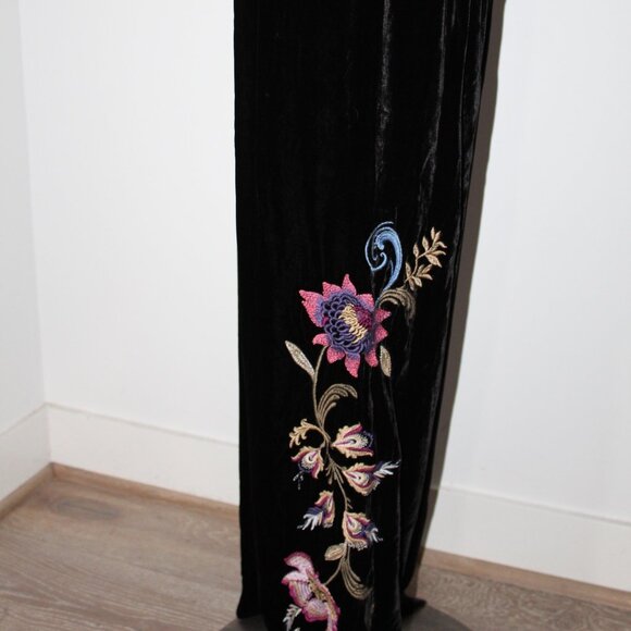 NWT Johnny Was Biya JWLA Pleat Pants Steffania Embroidered Velvet Pants Wide Leg - Picture 6 of 10
